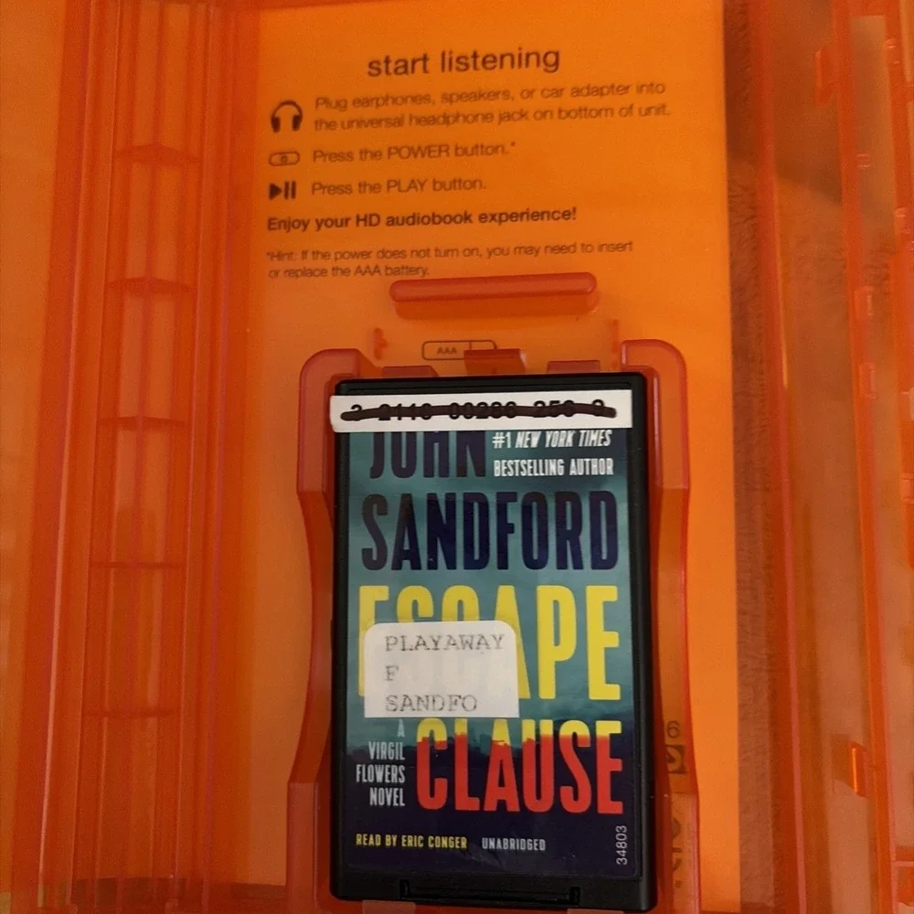Playaway Audiobook Escape Clause by John Sandford Ex Library